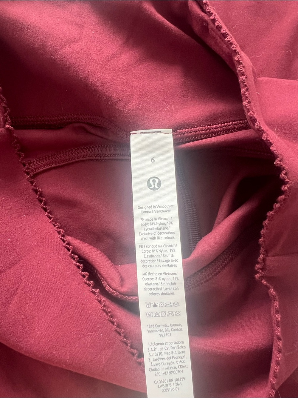 Lululemon Groove No Line HR Flared Pant Burgundy Bay Heart - Picture 8 of 9